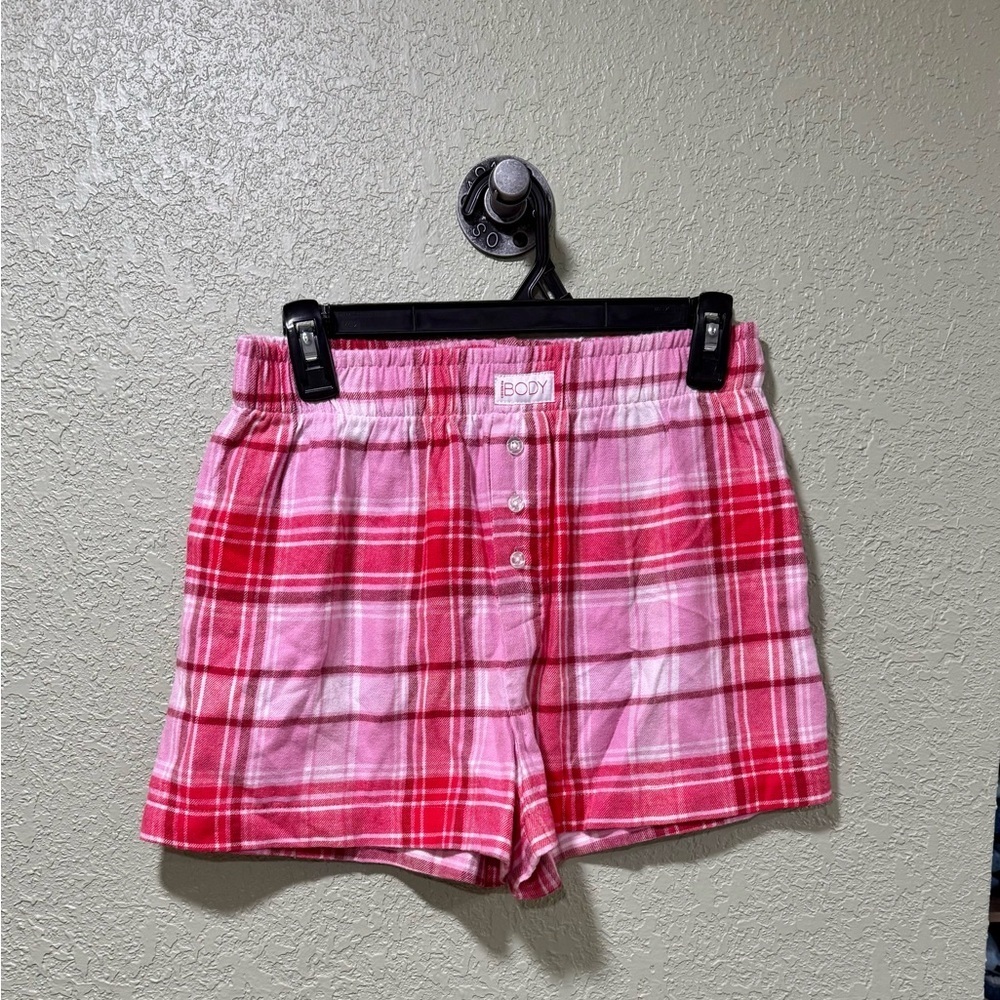 Cotton On Body Pink Plaid Women's Shorts XS